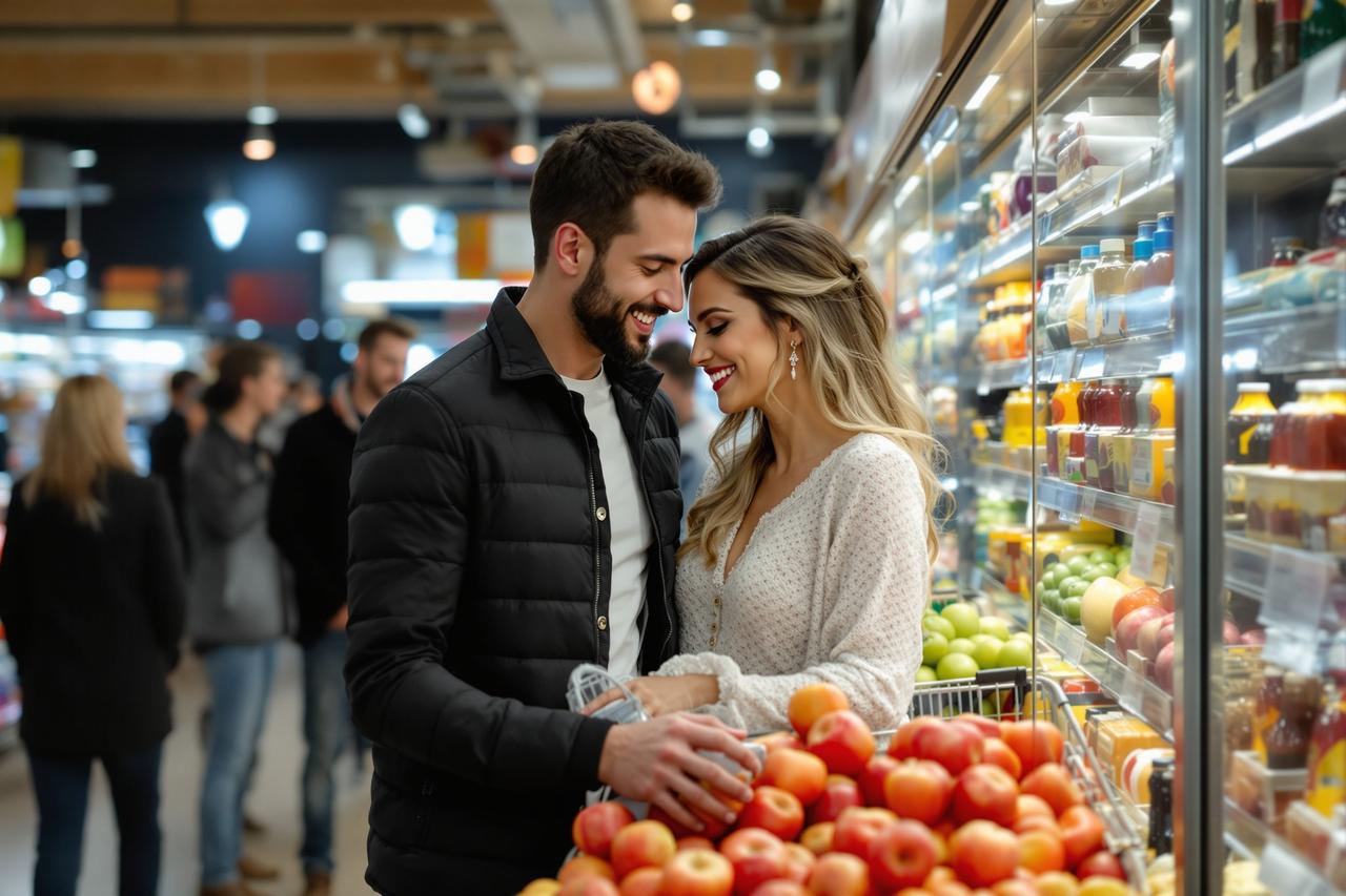 【独家】某顶流女星今晨被拍与前男友复合，两人手牵手逛超市